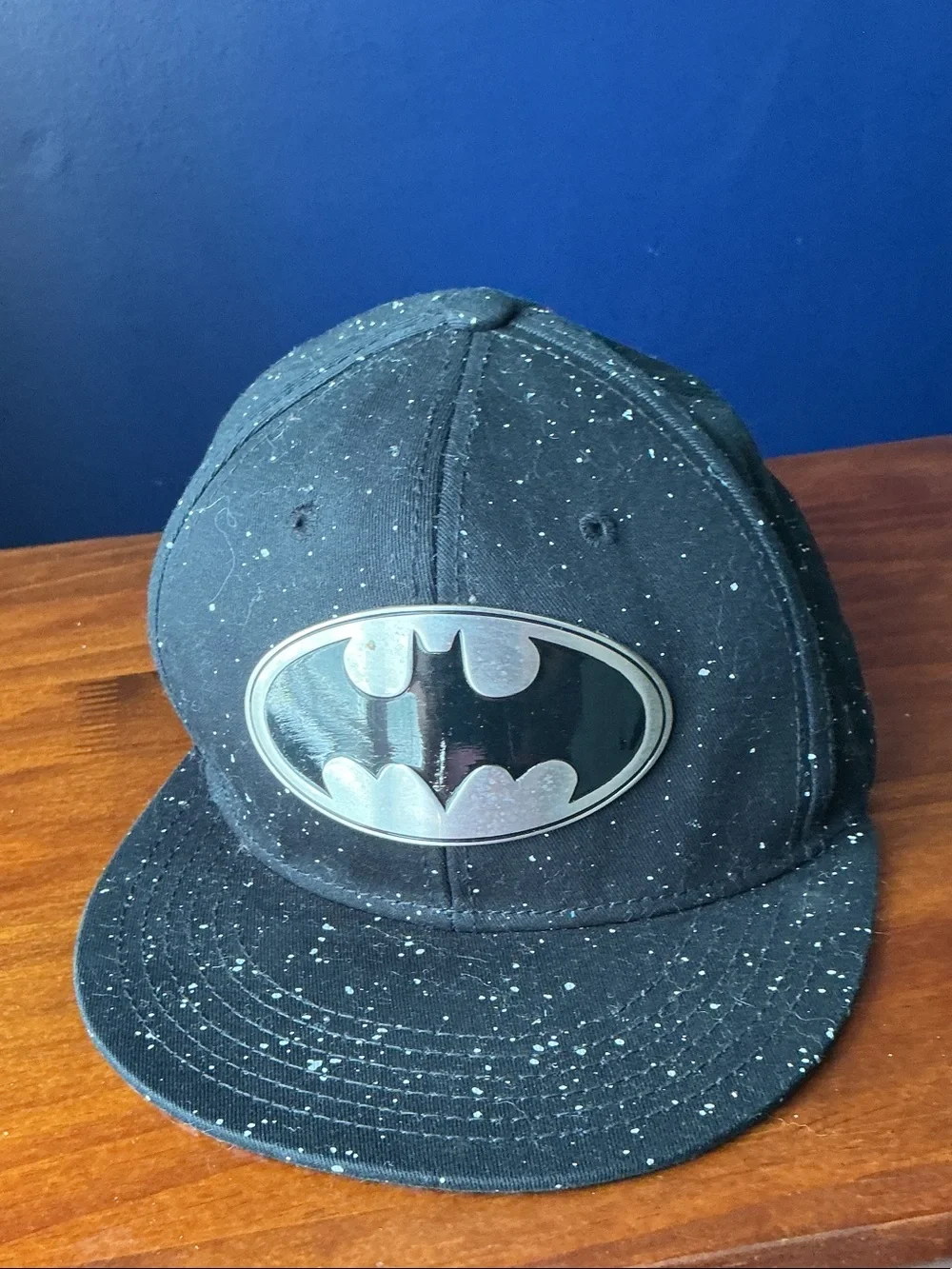 Batman Black and Silver Cap with Batman Emblem